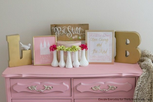 Pink and Gold Little Girls Room