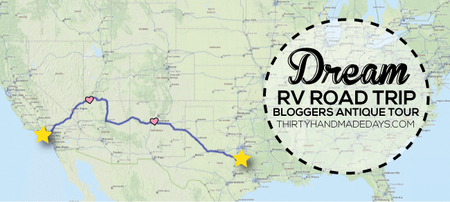 Dream RV Road Trip Bloggers Antique Tour via www.thirtyhandmadedays.com