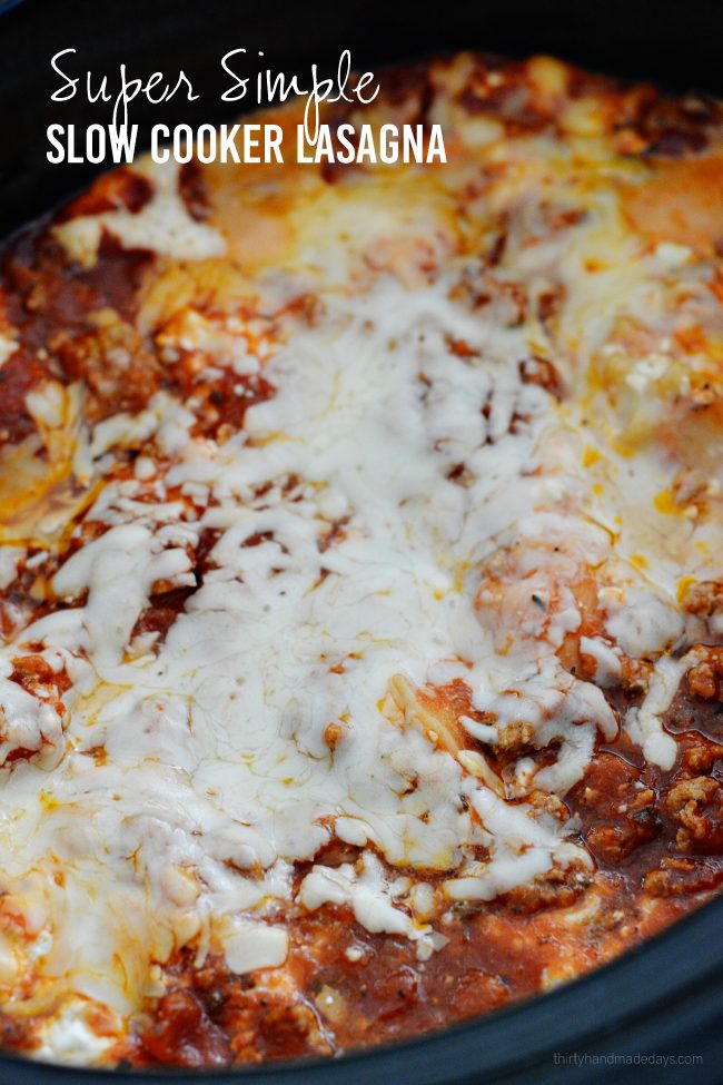 Simple Slow Cooker Lasagna
