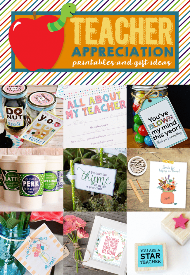 Teacher Appreciation Blog Hop - lots of ideas to make your teacher feel special!