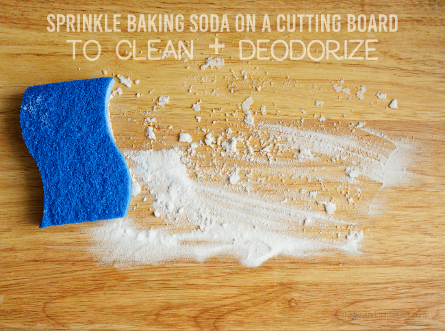 Clean & deodorize your cutting boards with baking soda! Simple baking soda uses www.thirtyhandmadedays.com
