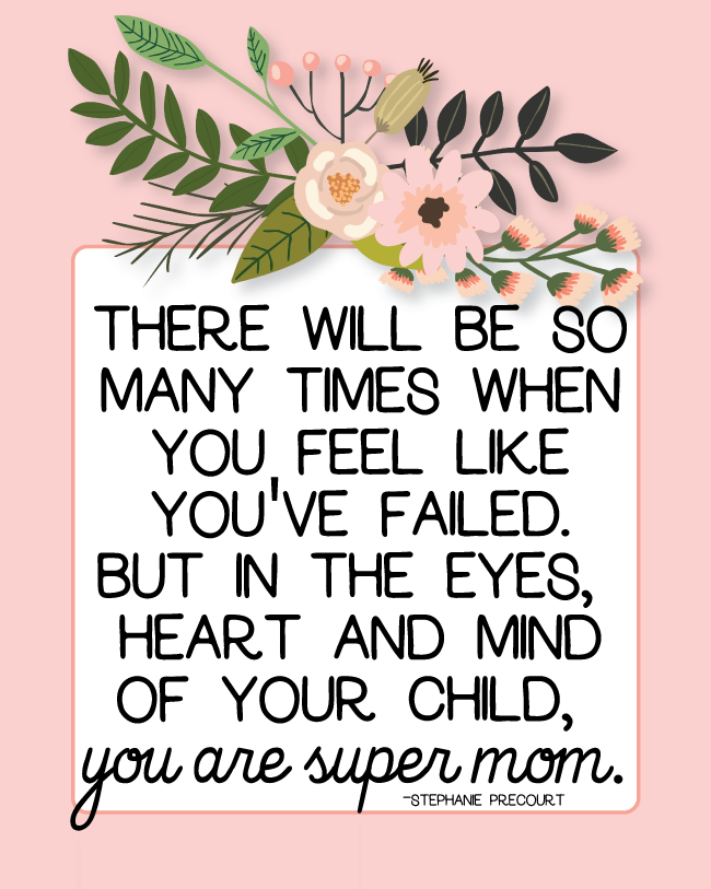 You are Super Mom printable from www.thirtyhandmadedays.com