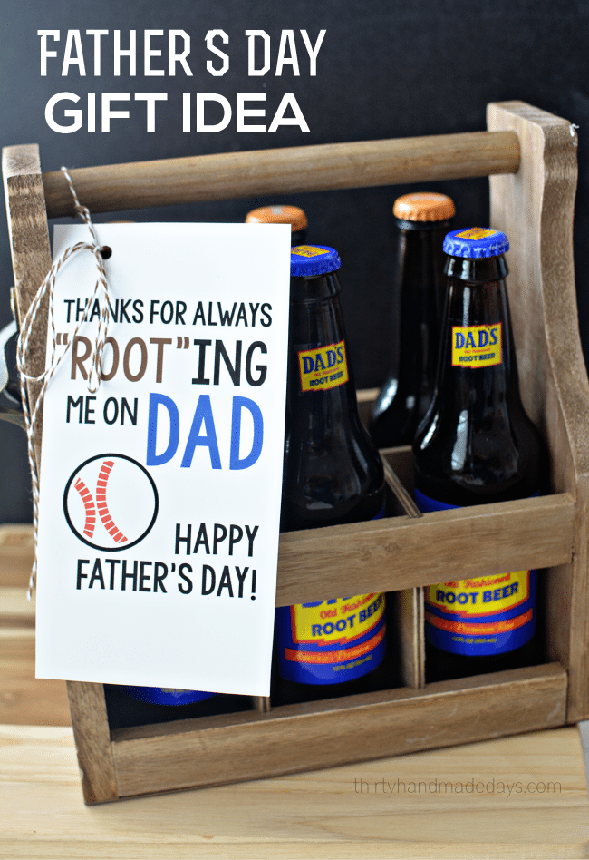 Printable Root Beer Father's Day Gift Idea from www.thirtyhandmadedays.com