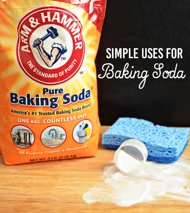 Simple baking soda uses from www.thirtyhandmadedays.com