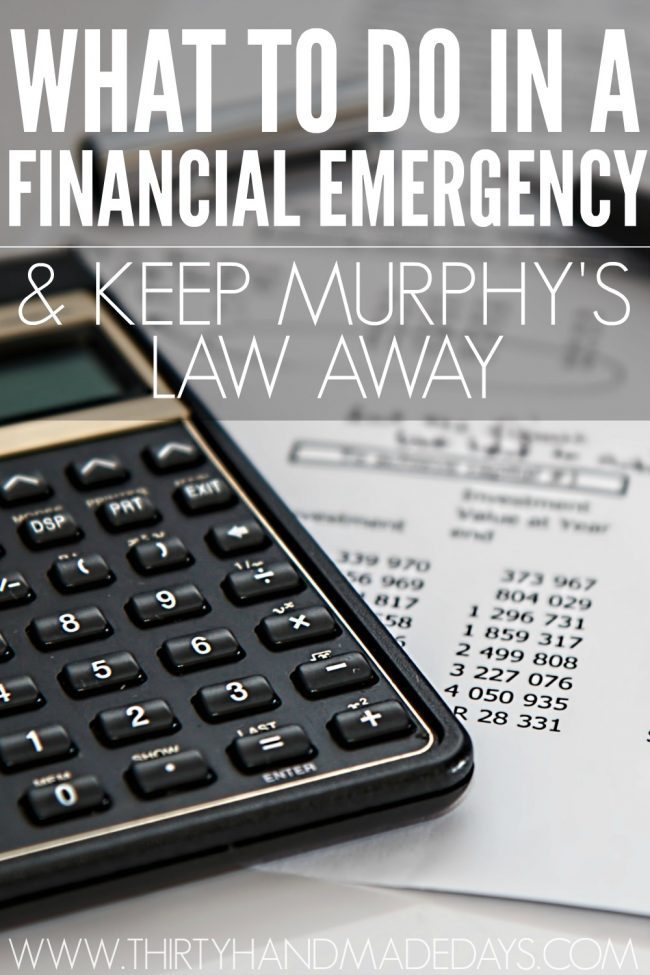 What to do in a financial emergency? You’ve been doing great. You’ve been effectively managing your money, but then Murphy's Law hits. 