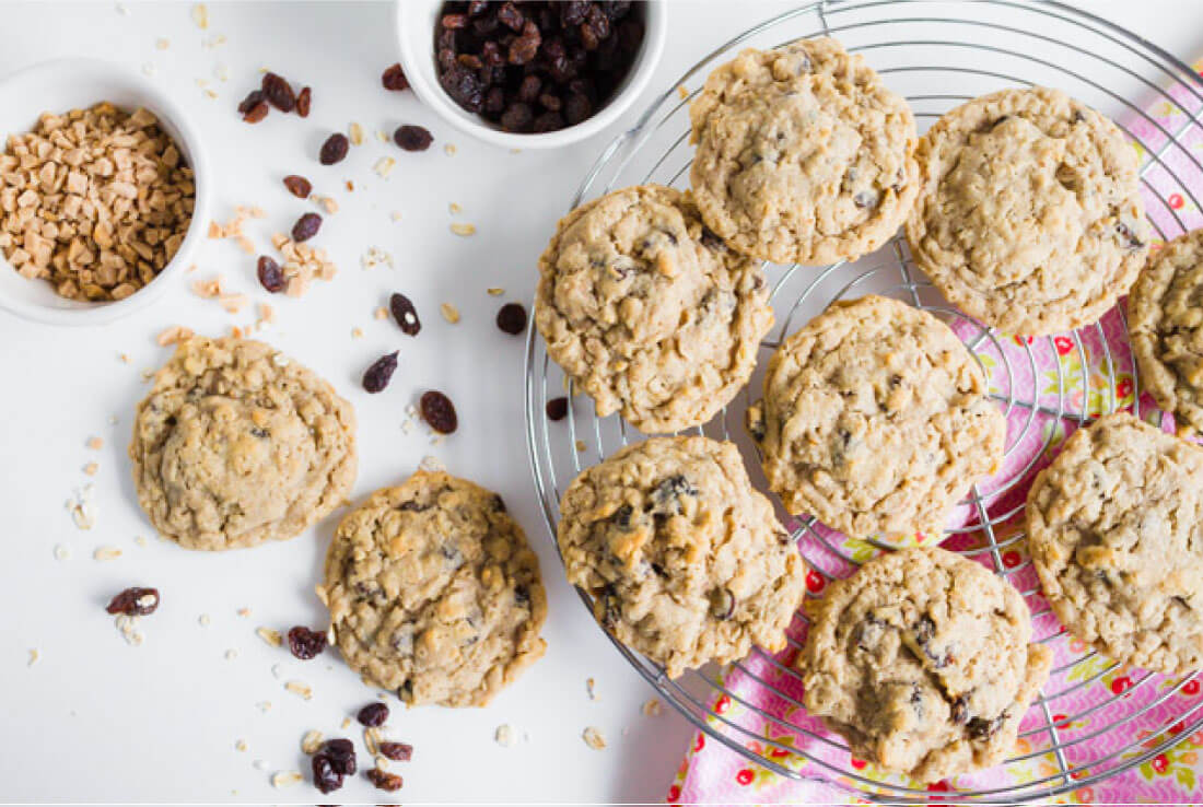 Oatmeal Raisin Cookie Recipe - a full plate of these delicious cookies. 