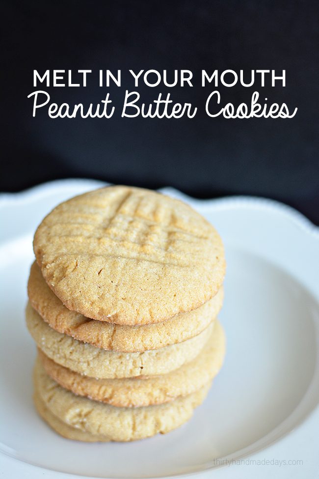 Melt in Your Mouth Peanut Butter Cookies