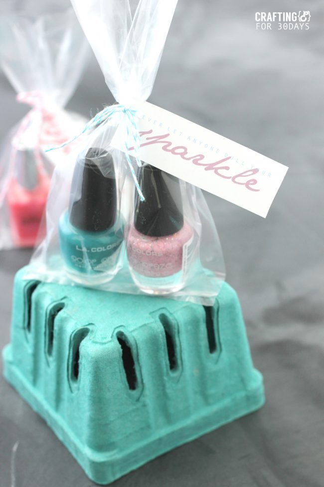 Nail Polish Gift Idea + Printable Tag from Crafting E for 30daysblog 