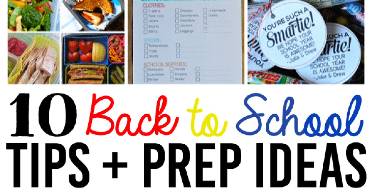 10 Ideas for Back to School Prep