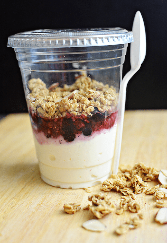 Make Ahead Fruit Parfait from Thirty Handmade Days