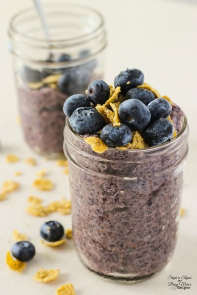 Healthy Blueberry Chia Pudding / by Steph in Thyme / Round up for Thirty Handmade Days