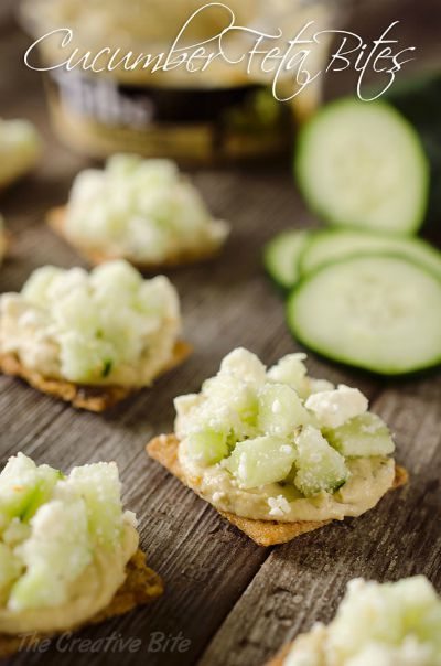 Cucumber Feta Bites / by The Creative Bite/ Round up by Busy Mom's Helper for Thirty Handmade Days