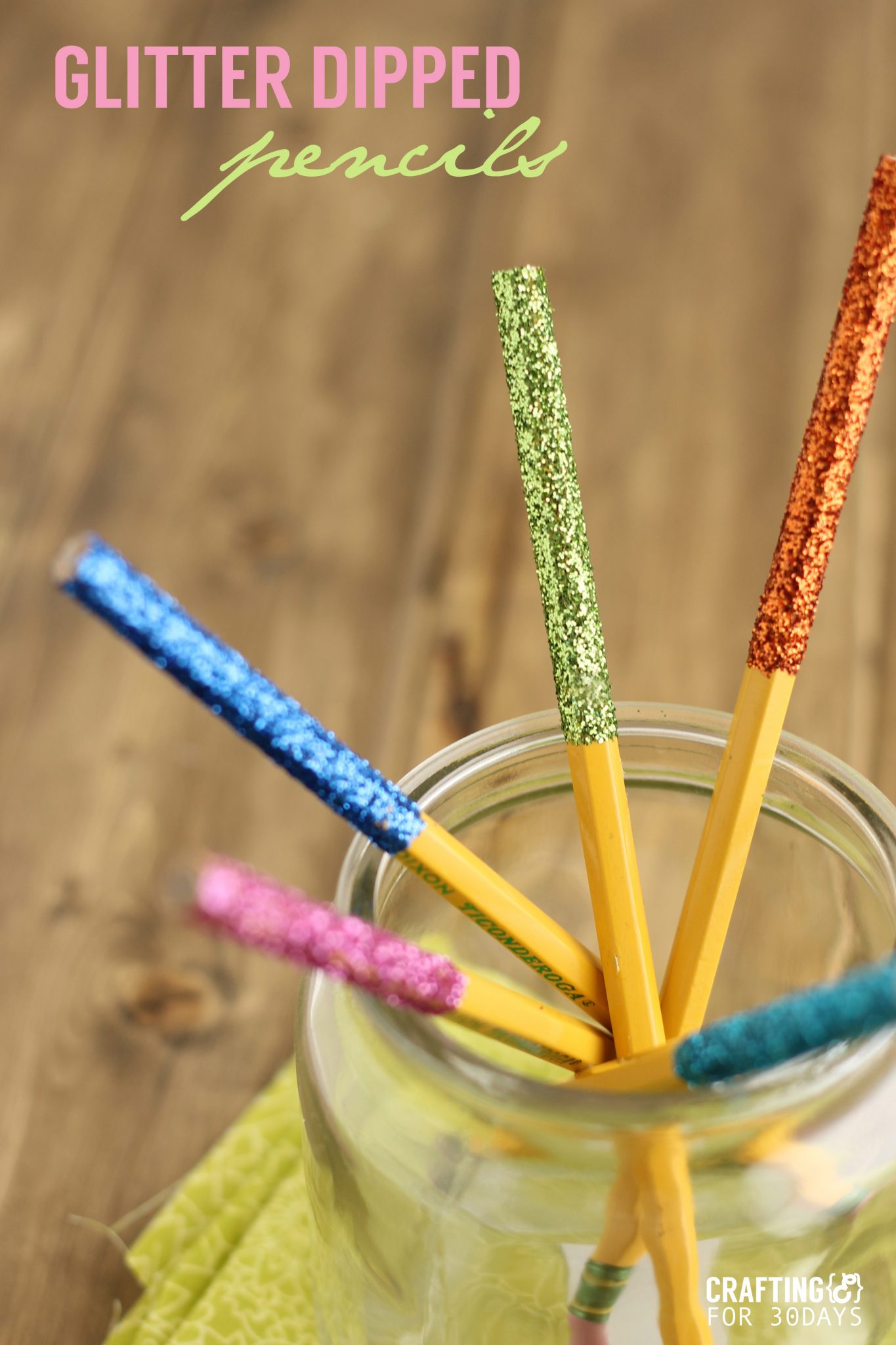 DIY Glitter Pencils {Back to School Craft} - My Frugal Adventures