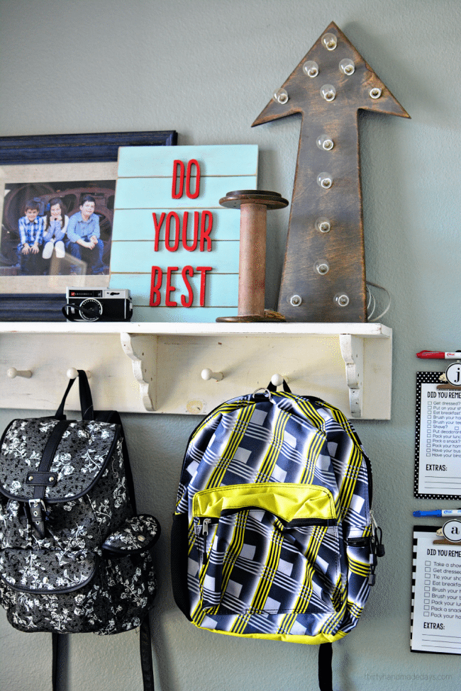 Back to School Organization Ideas from www.thirtyhandmadedays.com