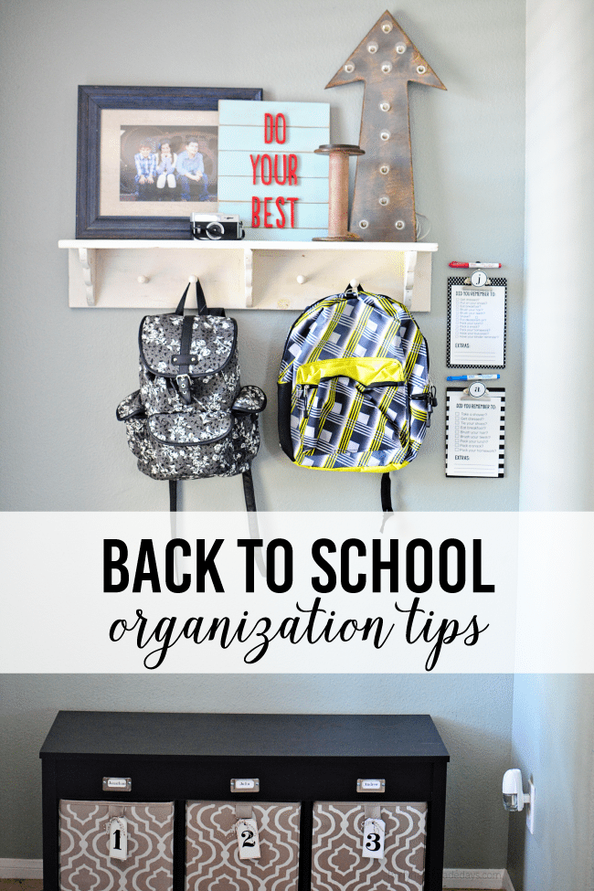 Back to School Organization Ideas from thirtyhandmadedays.com