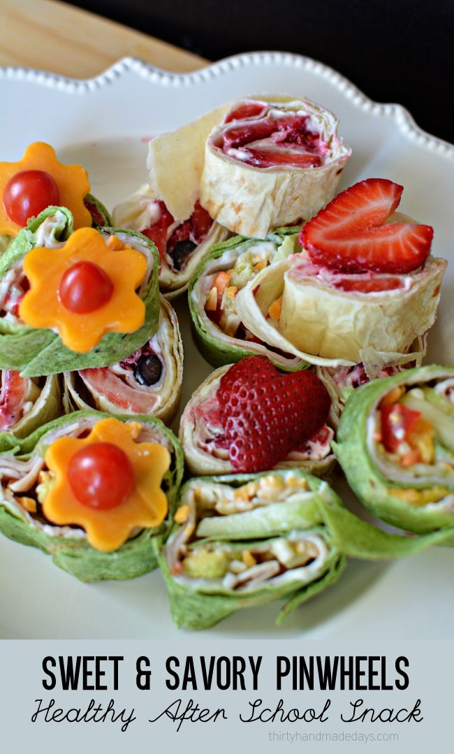 Sweet & Savory Pinwheels Healthy After School Snack