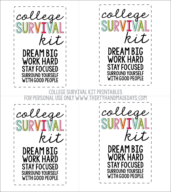 Finals Survival Kit Printables Printable Word Searches