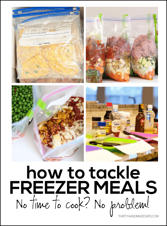 How to tackle freezer meals www.thirtyhandmadedays.com