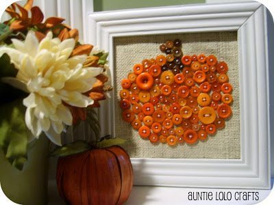 Pumpkin Button Art / by Auntie Lolo Crafts / Round up on Thirty Handmade Days