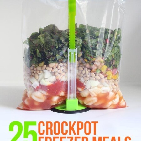 25 Crockpot Freezer Meals with Five Ingredients or Less