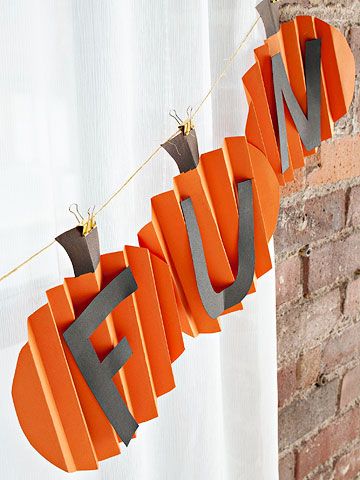 Pumpkin Garland / on BHG / Round up on Thirty Handmade Days