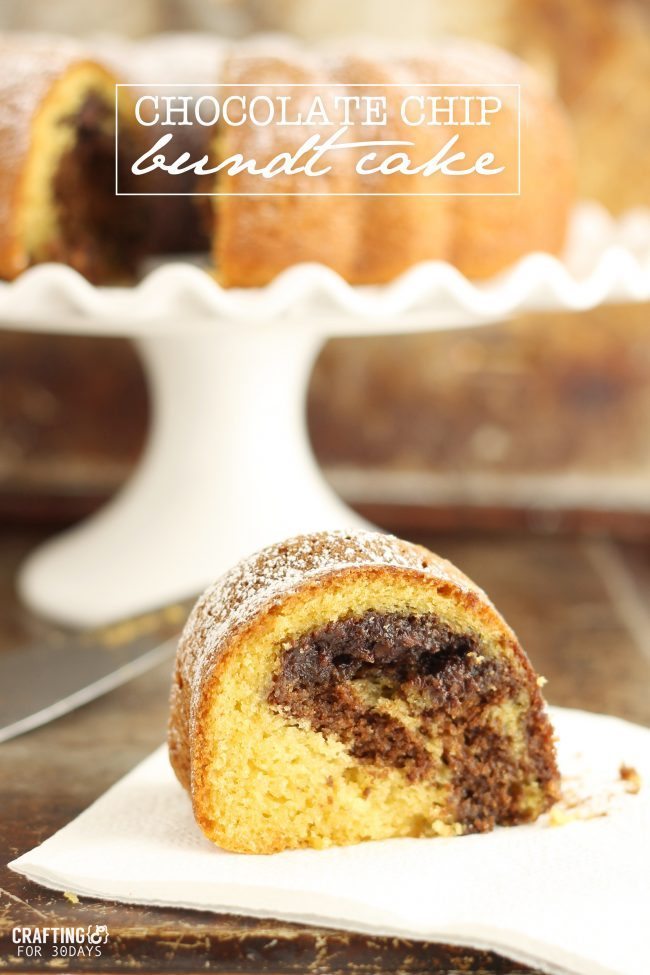 Easy Chocolate Chip Bundt Cake from Crafting E for Thirty Handmade Days 