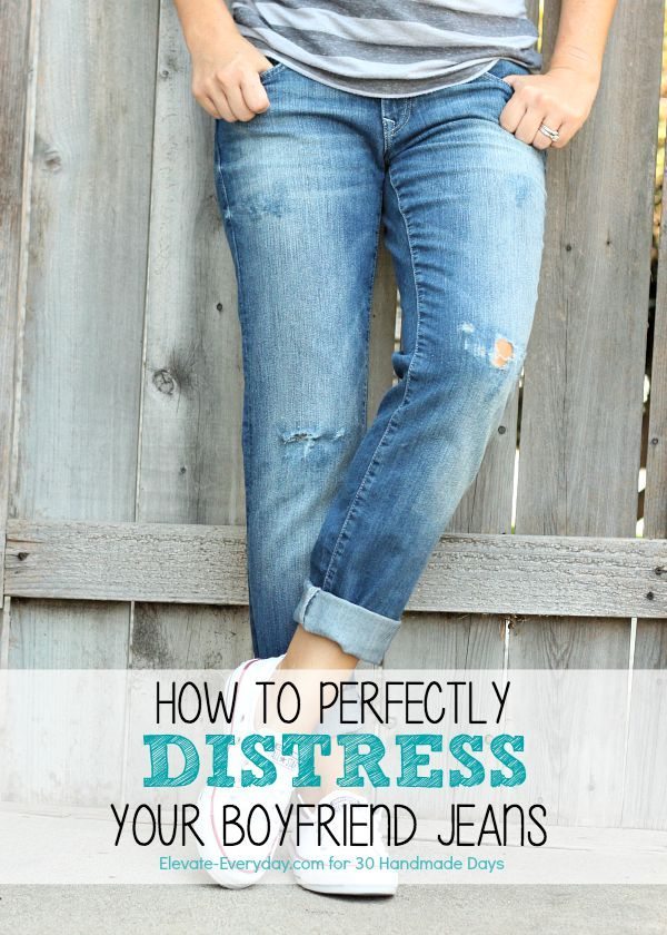 How to perfectly distress jeans - an easy DIY to make your own!