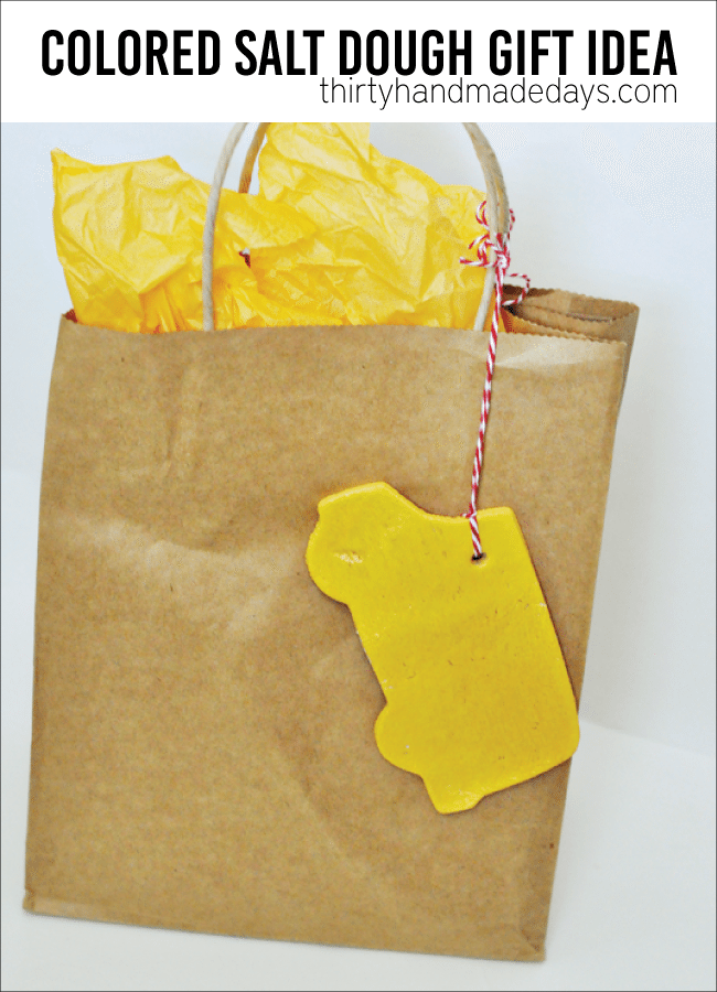 Simple gift idea - Colored Salt Dough Ornament from www.thirtyhandmadedays.com