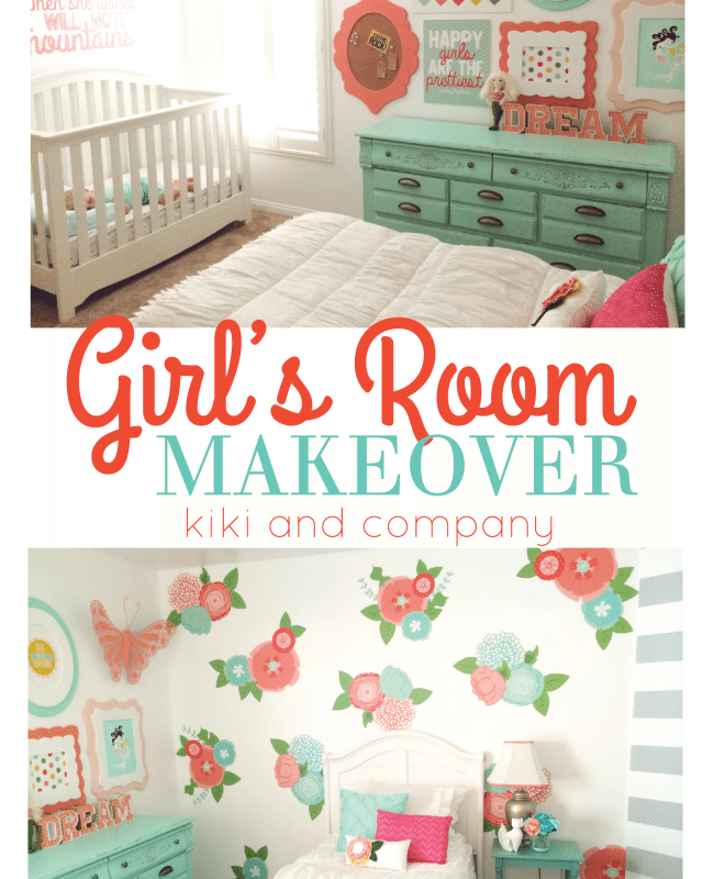 Girls Room Makeover featured at the Party Bunch