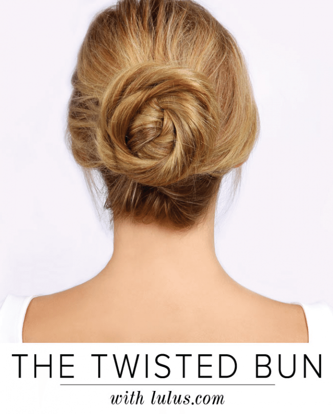 Twisted Bun Tutorial for fall hairstyles 