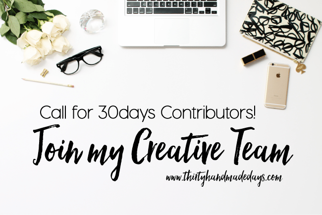 Join my 30days team www.thirtyhandmadedays.com