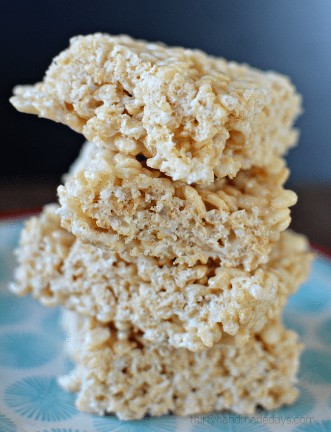 Coconut Oil Rice Crispy Treats from www.thirtyhandmadedays.com