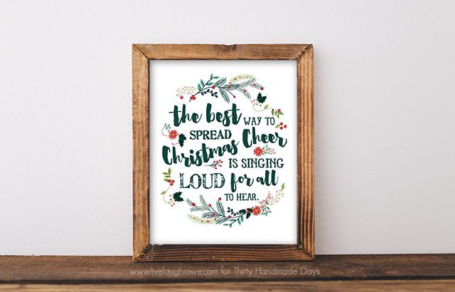 Christmas Cheer. Holiday Printable from Live Laugh Rowe