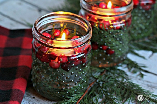 5 Minute Christmas Luminaries - easy to make and make your house smell good! What you need, candles lit