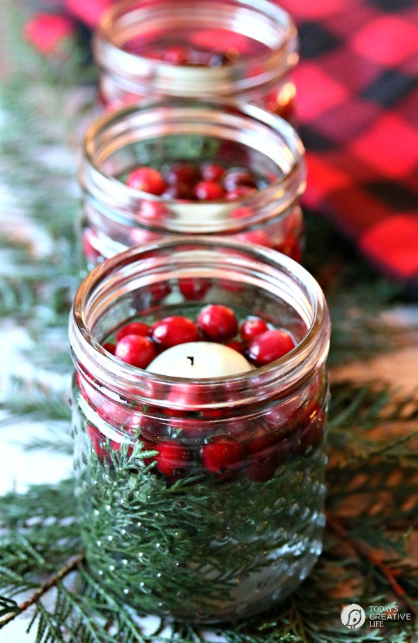 5 Minute Christmas Luminaries - easy to make and make your house smell good! via www.thirtyhandmadedays.com