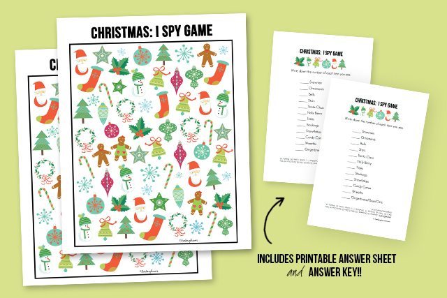 Christmas I Spy Printable