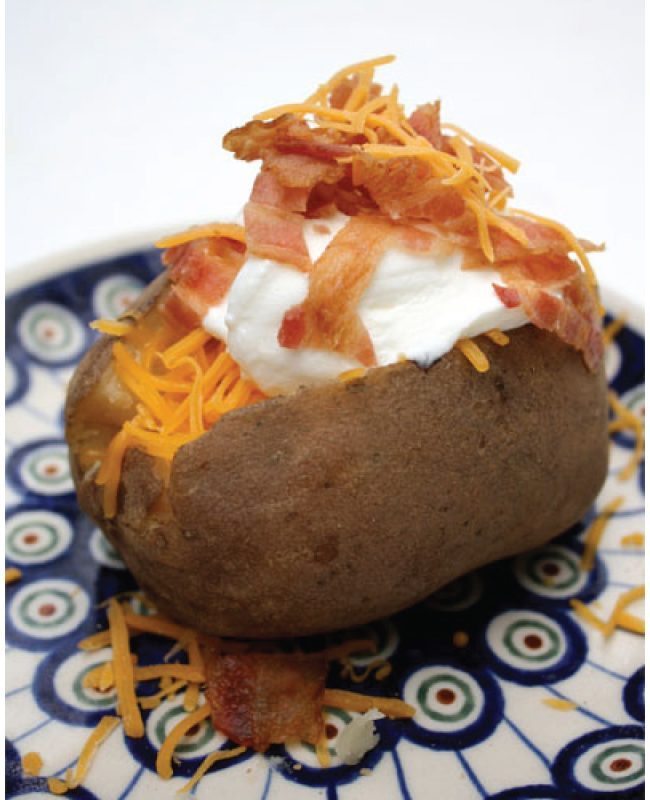 Slow Cooker Baked Potatoes from Skip to My Lou