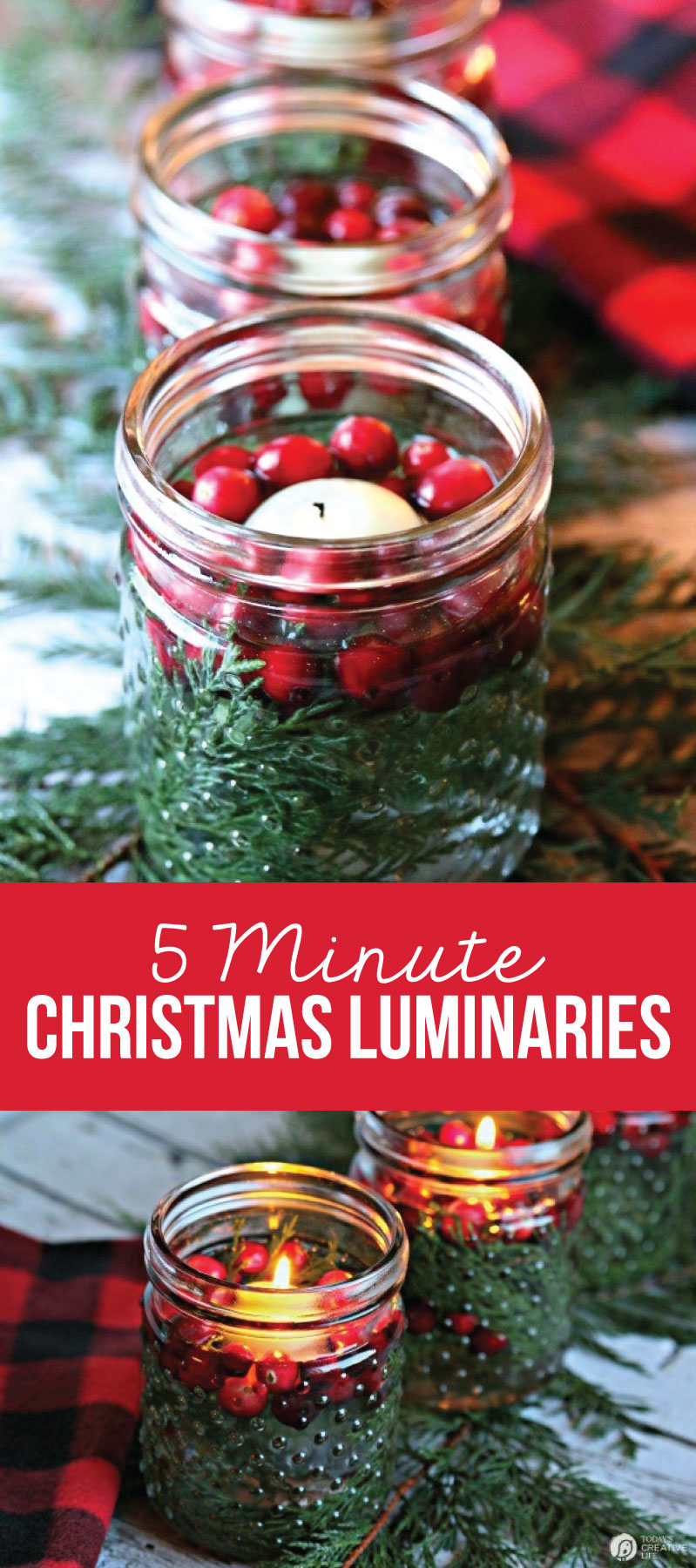 5 Minute Easy Christmas Luminaries
