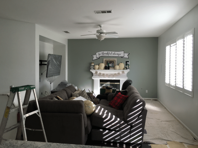 Family Room during redo 