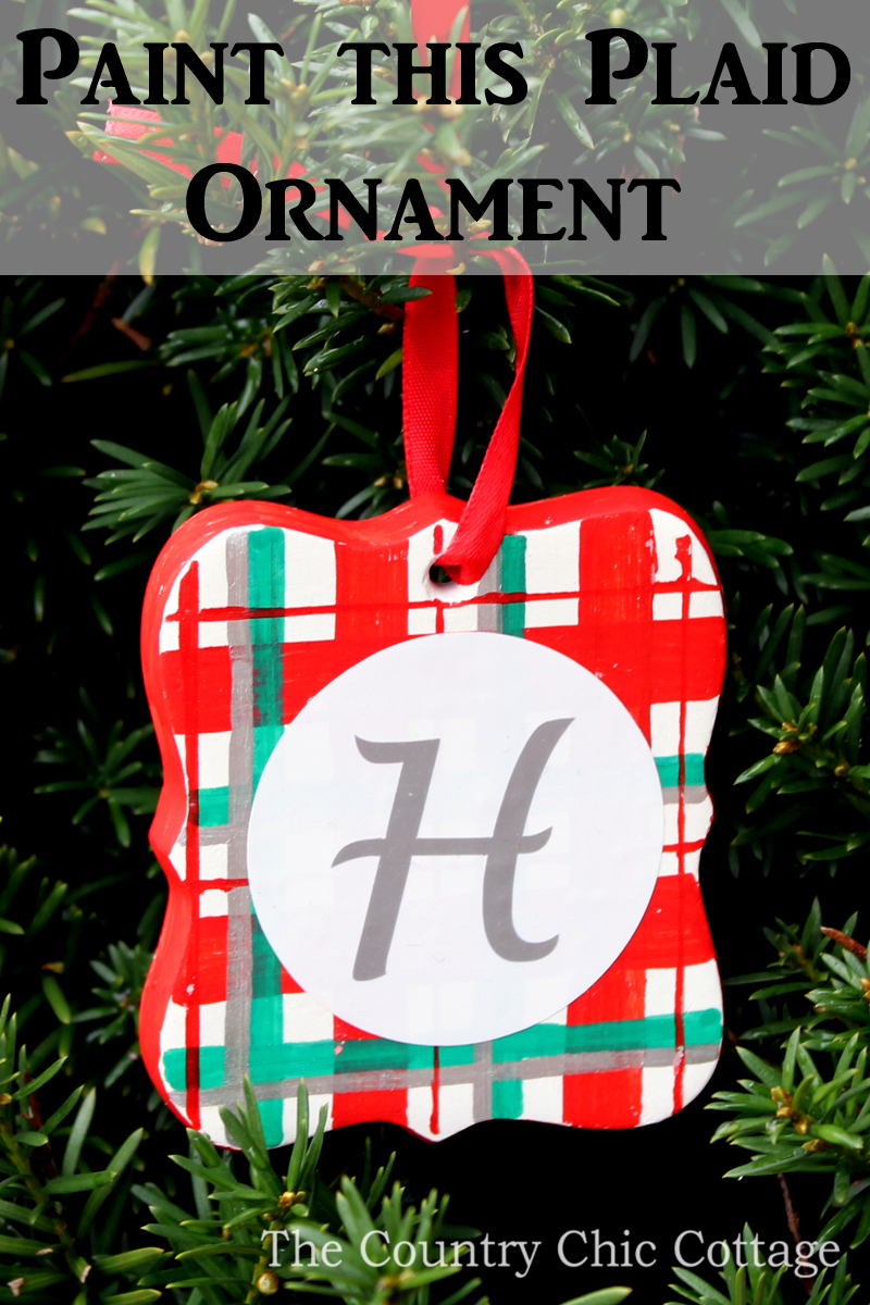 DIY Plaid Ornament