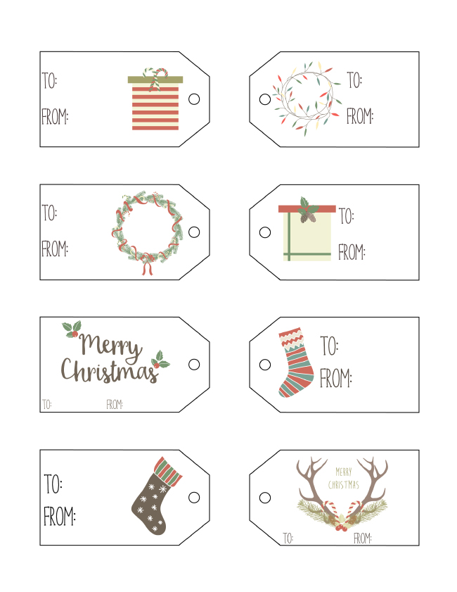 Printable Christmas Tags &amp; Design - Thirty Handmade Days
