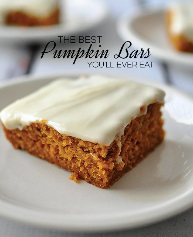 the Best Pumpkin Bars you'll ever eat 