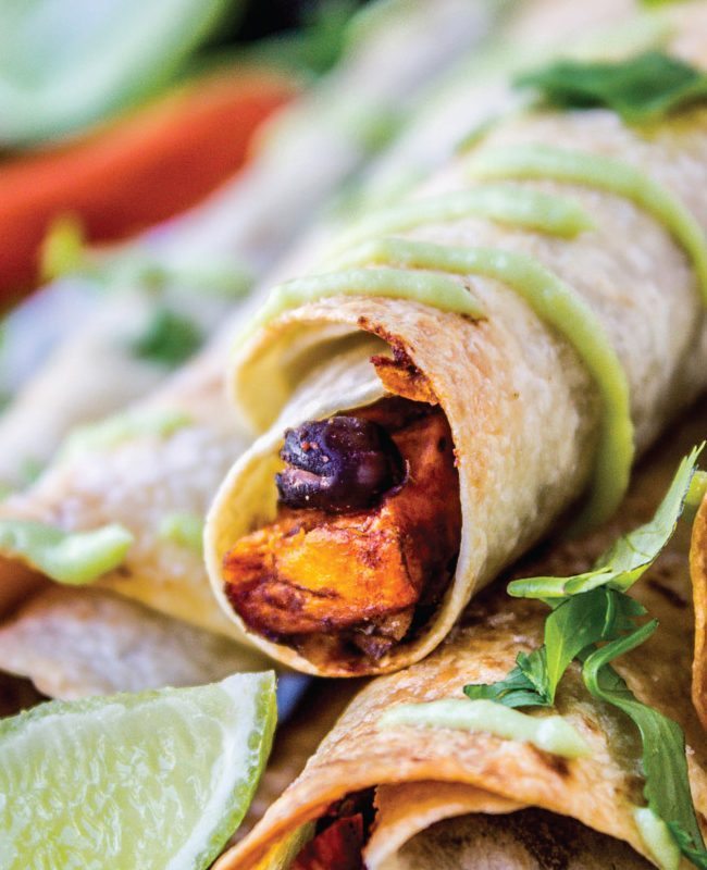 Black Bean and Sweet Potato Taquitos from I Heart Naptime