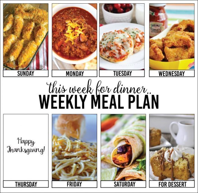 Weekly Meal Plan from your favorite bloggers!