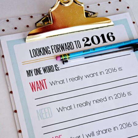 2016 Printable New Year's Resolutions and Goals www.thirtyhandmadedays.com