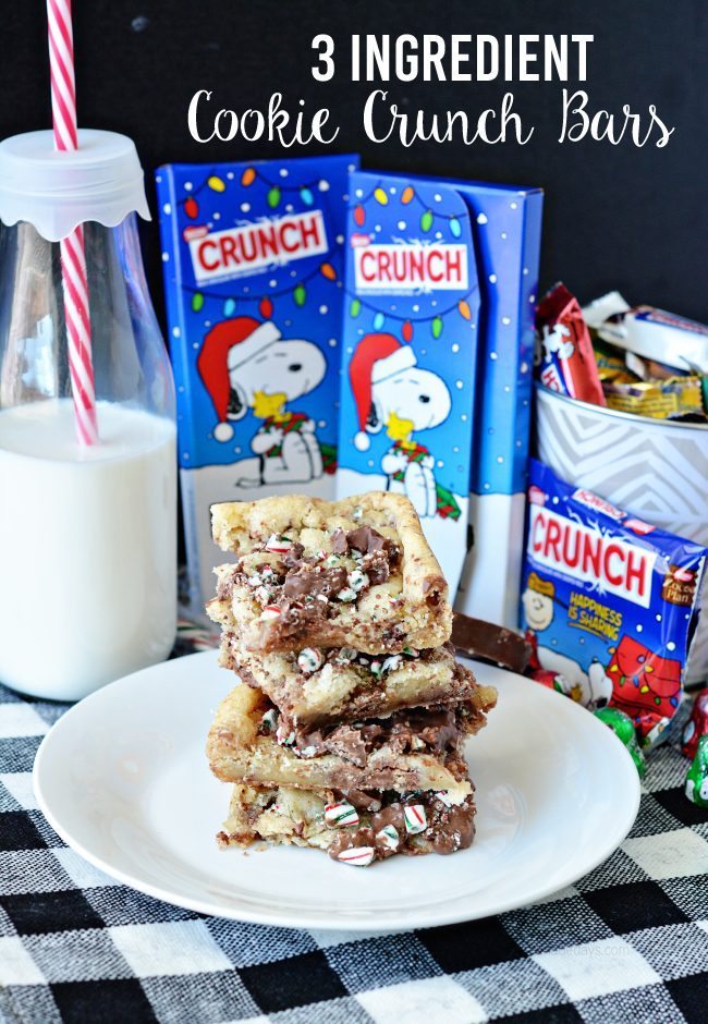 3 Ingredient Cookie Crunch Bars - awesome cookies for the holidays www.thirtyhandmadedays.com