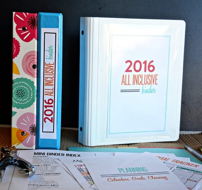 Mini All Inclusive 2016 Binder from www.thirtyhandmadedays.com