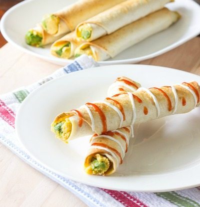 Avocado-Hummus-Taquitos by The Wholesome Dish / round up on ThirtyHandmadeDays.com