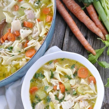 Homemade Chicken Noodle Soup - perfect for a cold winter day!