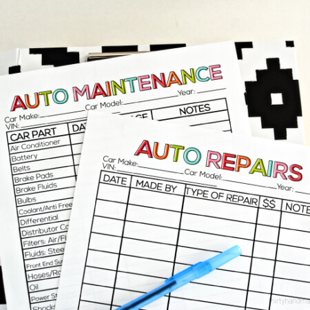Printable Auto Maintenance Records from www.thirtyhandmadedays.com